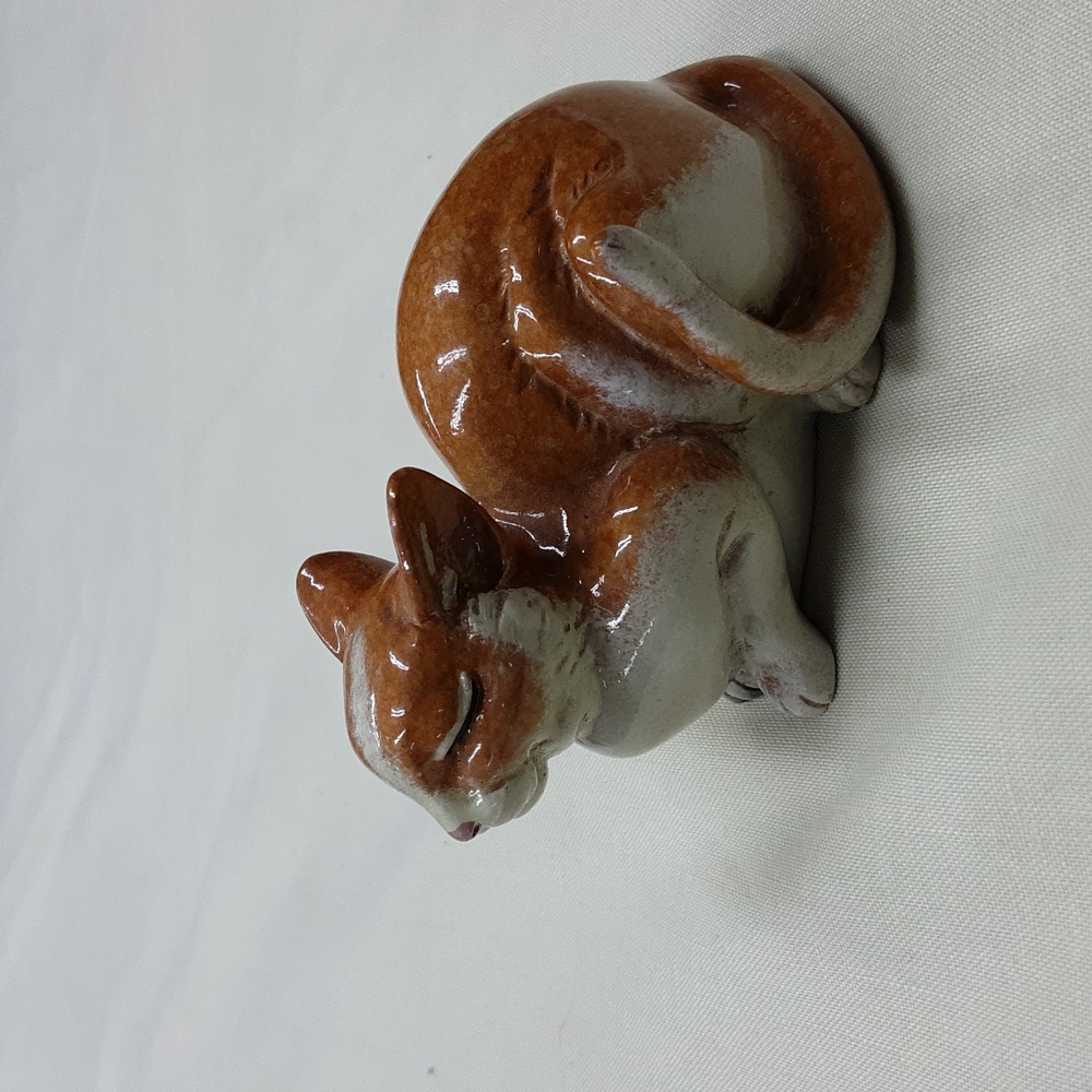 Vintage Kitty's Kennel  "Sleepy"  Orange Tabby Figure